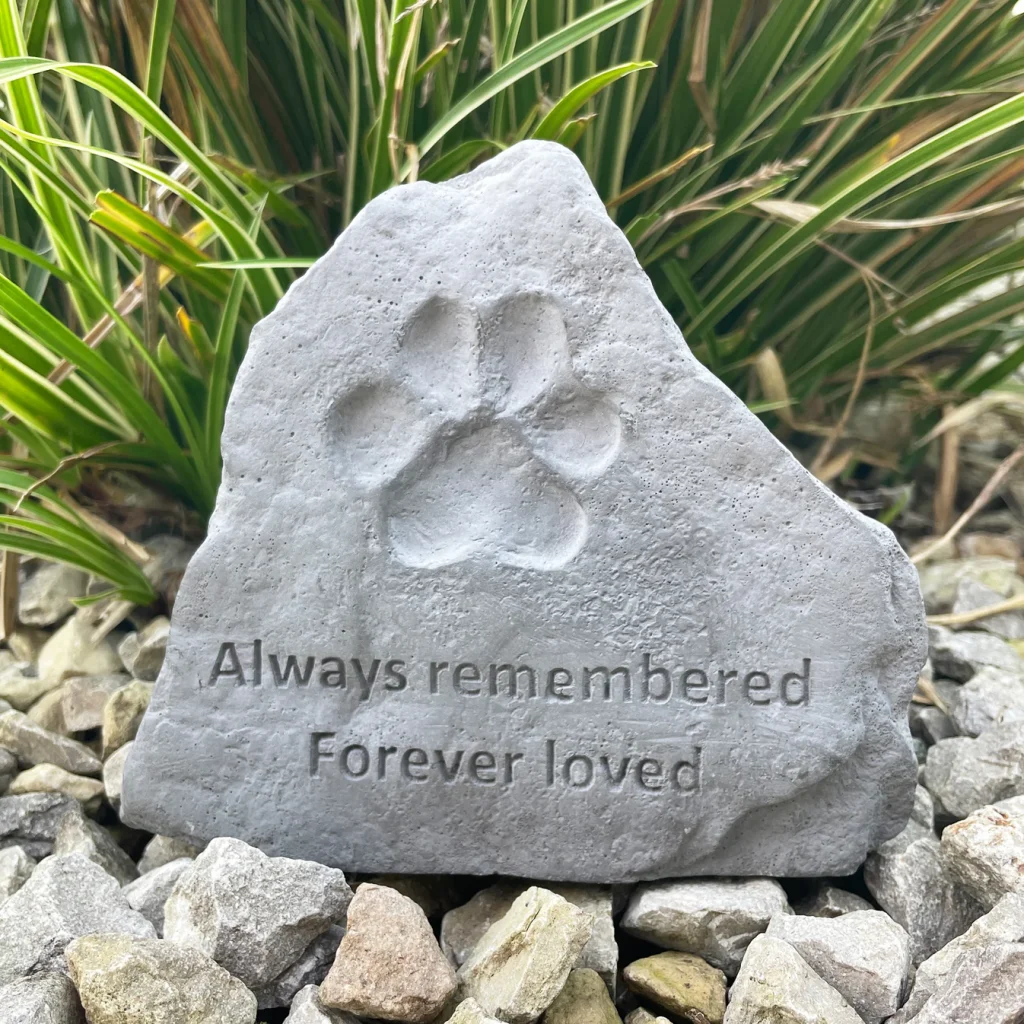 stone for a dog memorial garden