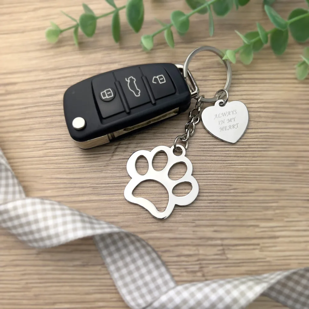 dog memorial keyring