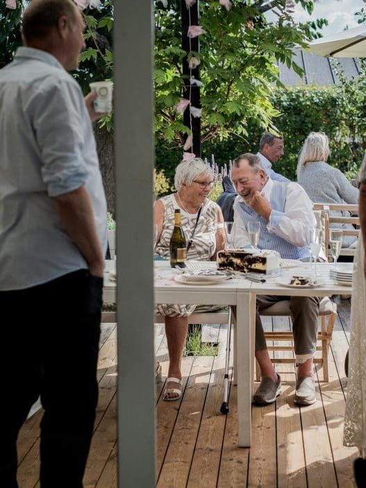 people gathering in garden