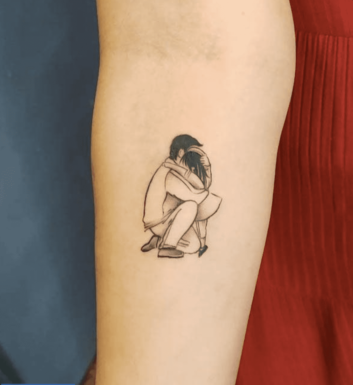 Memorial Tattoo For Dad daughter hugging father