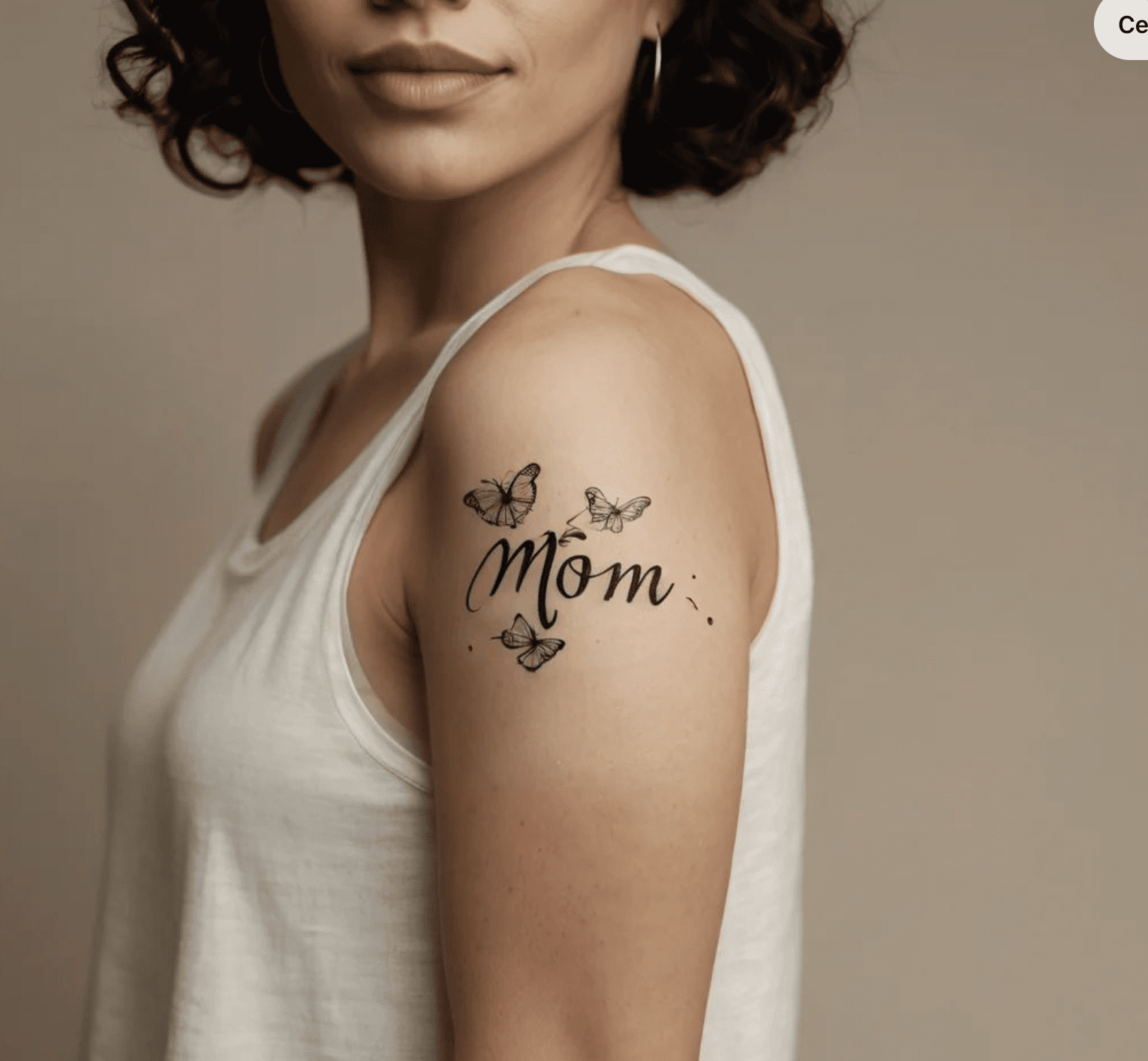 mom and butterfly tattoo